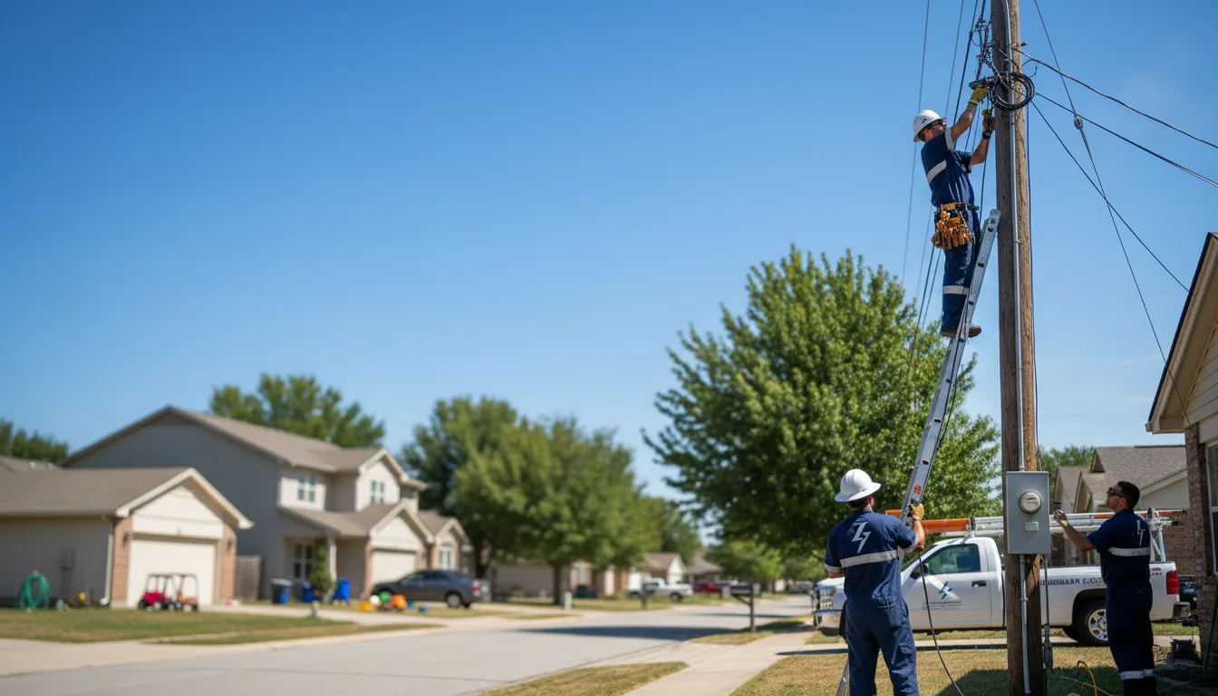 Residential electrician providing installation services in Ulm, AR